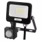 Emos ZS2314B LED reflektor mozgásérzékelővel  10W, fekete, IP54, 1000 lm, 4000K természetes fehér GLARO