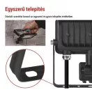 Emos ZS2314B LED reflektor mozgásérzékelővel  10W, fekete, IP54, 1000 lm, 4000K természetes fehér GLARO