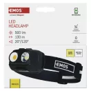 Emos P3542 COB LED Fejlámpa tölthető 500lm 130m Li-pol 1200mah