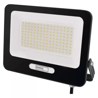   Emos Led reflektor 100W 10000lm 4000K természetes fehér IP65 fekete GLARO ZS2254B 