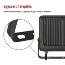 Emos Led reflektor 100W 10000lm 4000K természetes fehér IP65 fekete GLARO ZS2254B 