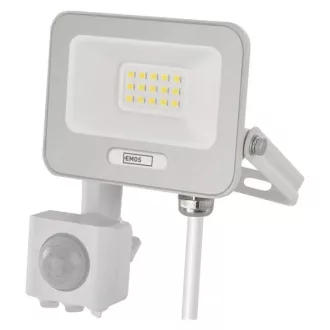 Emos ZS2314W LED reflektor mozgásérzékelővel 10W, fehér, IP54, 1000 lm, 4000K természetes fehér GLARO