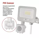 Emos ZS2314W LED reflektor mozgásérzékelővel 10W, fehér, IP54, 1000 lm, 4000K természetes fehér GLARO