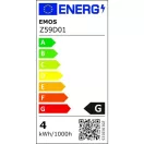 Emos Z59D01 LED izzó E27 S123 3,5W 130lm 1800K meleg fehér flame izzószál vintage 3 év garancia