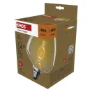 Emos Z59D01 LED izzó E27 S123 3,5W 130lm 1800K meleg fehér flame izzószál vintage 3 év garancia