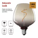 Emos Z59G01 LED izzó E27 S123 4W 150lm 1800K meleg fehér flame izzószál vintage 2 év garancia