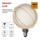 Emos Z5CS11 LED izzó E27 G130SRA 4W 220lm 1800K meleg fehér flame izzószál vintage 2 év garancia