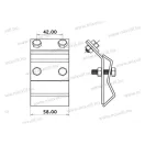 XBS MGNTO-01-FeZn Ereszcsatorna kapocs 30x4mm laposvashoz Tüzihorganyzott rozsdamentes csavar