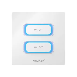MiBoxer ESW2W dupla panel kapcsoló Wifi 2.4G fehér