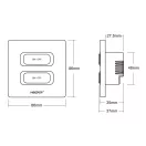 MiBoxer ESW2B dupla panel kapcsoló Wifi 2.4G fekete
