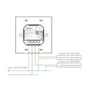 MiBoxer ESR2TB dupla panel távirányító fekete 2.4G