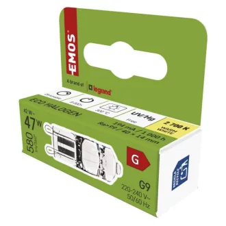 EMOS ZE0306 halogén izzó JC G9 42W 260lm