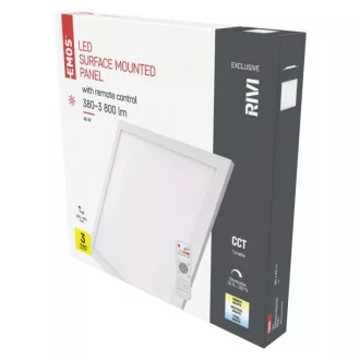   EMOS ZM5173 LED MENNYEZETI PANEL RIVI 60x60, 40W, DIMM., ÁLLÍTHATÓ SZÍNHŐM.
