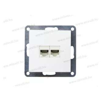   NeoCross fehér CAT 5e 2XRJ45 dupla adatátviteli csatlakozó