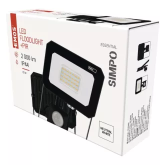 Emos ZS2323 LED REFLEKTOR SIMPO 20W 2000LM IP44 NW PIR