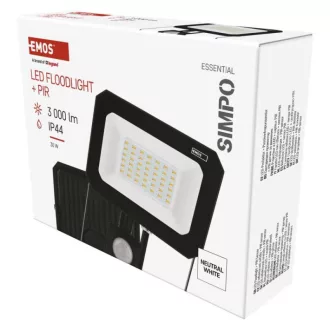 Emos ZS2333 LED REFLEKTOR SIMPO 30W 3000LM IP44 NW PIR
