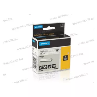 DYMO 12mm x 5,5m vinyl szalag fekete/fehér 18444 S0718600