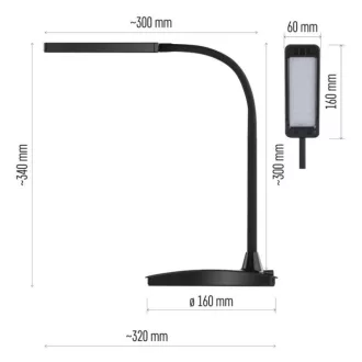 EMOS Z7599B Eddy LED asztali lámpa, fekete