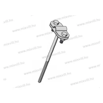   XBS MGZNT-02 8x180A-FeZn vezetéktartó 8-10mm köracélhoz 18cm hosszú csavaros heggyel Tüzihorganyzott