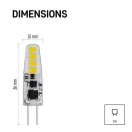Emos ZQ8621.2 LED CLASSIC JC 1.9W21W 200lm G4 NW 2DB
