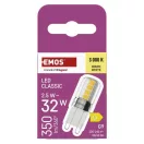 Emos ZQ9D12 #LED CLS JC 2,5W(32W) 350lm G9 WW