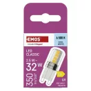 Emos ZQ9D14 #LED CLS JC 2,5W(32W) 350lm G9 CW