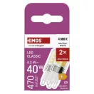 Emos ZQ9E23.2 #LED CLS JC 4,2W(40W) 470lm G9 NW 2PC