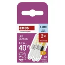 Emos ZQ9E24.2 #LED CLS JC 4,2W(40W) 470lm G9 CW 2PC