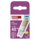 Emos ZQ9D34 LED CLASSIC JC 4,3W(48W) 600lm G9 CW