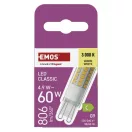 Emos ZQ9C42 LED CLASSIC JC 4,9W(60W) 806lm G9 WW
