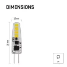 Emos ZQ8620.2 LED CLASSIC JC 1.9W21W 200lm G4 WW 2DB