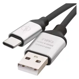   EMOS SM7025BL Töltő- és adatkábel USB-A 2.0 / USB-C 2.0, 1 m, fekete