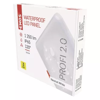   EMOS ZV2142 LED panel VIXXO beépíthető 13.5W 1250lm IP65 természetes fehér