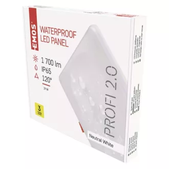   EMOS ZV2152 LED panel VIXXO beépíthető 19W 1700lm IP65 természetes fehér
