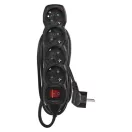Emos PC1425R ELOSZTÓ 4 ALJZAT KAPCS 5m 1.5mm 16A FEKETE SCH