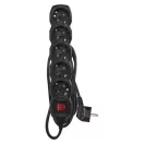 Emos PC1521R ELOSZTÓ 5 ALJZAT KAPCS 1.5m 1.5mm 16A FEKETE SCH