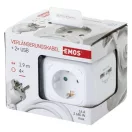 Emos P04219GU ELOSZTÓ 4 ALJZAT +2×USB A 1.9m 1.5mm 16A FEHÉR SCH