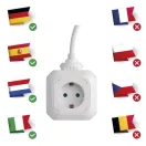 Emos P04219GU ELOSZTÓ 4 ALJZAT +2×USB A 1.9m 1.5mm 16A FEHÉR SCH
