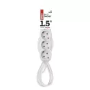 Emos P0521 ELOSZTÓ 5 ALJZAT 1.5m 1.0mm 16A FEHÉR SCH