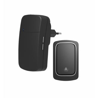   OMU system WBKK02-1A1VB Vezeték és elem nélküli csengő 1 adó - kinetic kapcsoló 1 vevő fekete