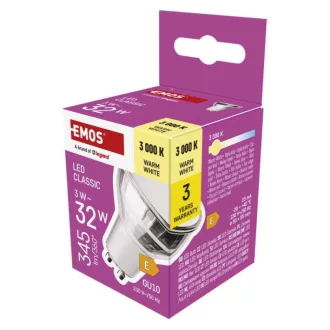 Emos ZQ8E17 LED CLASSIC MR16 3W32W 345lm GU10 WW
