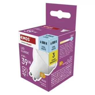 Emos ZQ8E24 #LED CLS MR16 4W(39W) 450lm GU10 CW