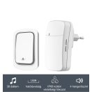 OMU system WBKK02-1A1VW Vezeték és elem nélküli csengő 1 adó - kinetic kapcsoló 1 vevő egység fehér