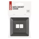 EMOS A6004.9 Adat-csatlakozó aljzat burkolat 2xRJ45, antracit