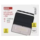 EMOS ZG122S LED SOLAR reflektor hordozható SOLO, PIR, 1600lm IP54 természetes fehér
