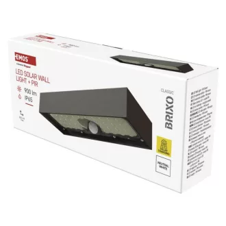   EMOS ZG166S LED SOLAR lámpatest BRIXO PIR, 900lm IP65 természetes fehér