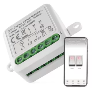   EMOS H5104 GoSmart kapcsolómodul IP-2104SZ, ZigBee, 2 csatornás (nem igényel N vezetéket)