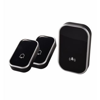   OMU system WB12V-2A1VB Vezeték nélküli csengő 2 adó 12V elem és 1 vevő 230V fekete