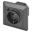 EMOS A6000.7 Aljzat USB-A+USB-C, antracit