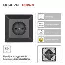 EMOS A6002.2 Csatalakozó aljzat SCHUKO, antracit